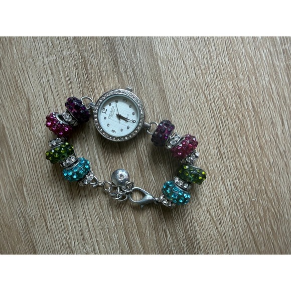 Figaro Couture Rhinestone Watch Women's Needs Battery Multicolored Feminine - Picture 6 of 8